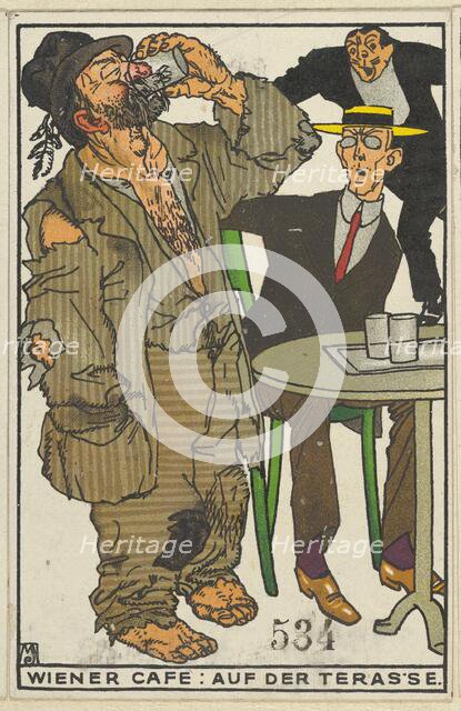 Viennese Café: On the Terrace (Wiener Café: Auf der Terasse), 1911. Creator: Moritz Jung.