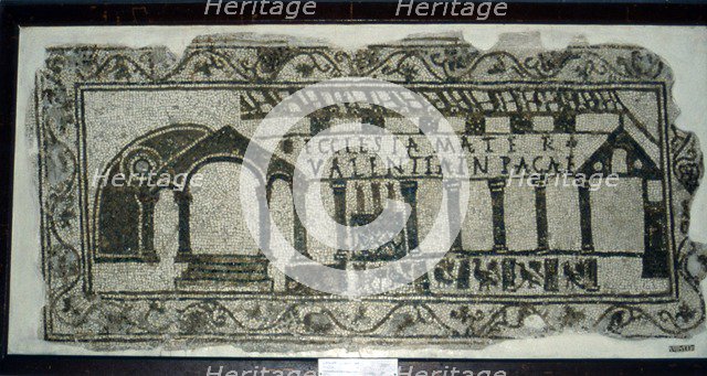 Early Christian Roman Mosaic of Christian Basilica, c1st-2nd century Artist: Unknown.