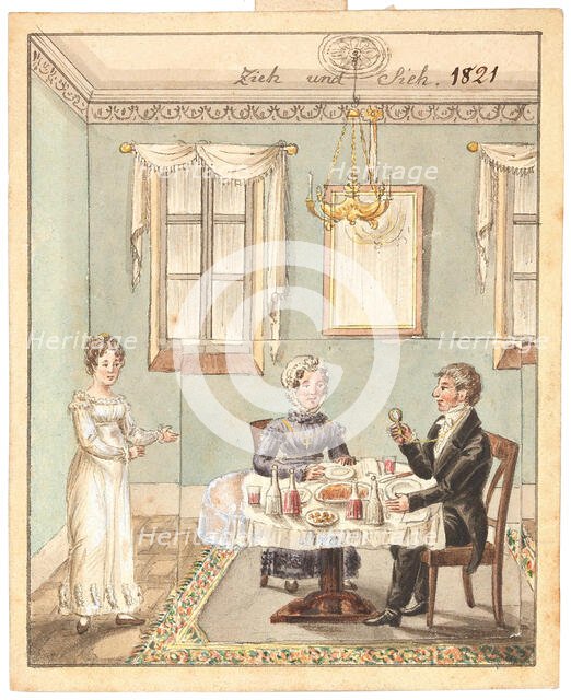 Greeting card, 1821. Creator: Anonymous.