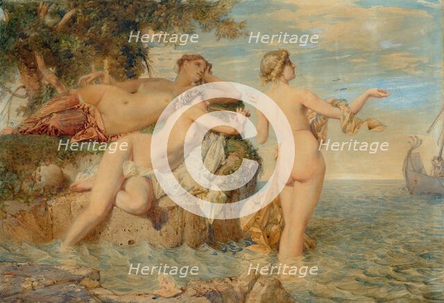 Ulysses and the Sirens, Mid of the 19th cen.. Creator: Menn, Barthélemy (1815-1893).