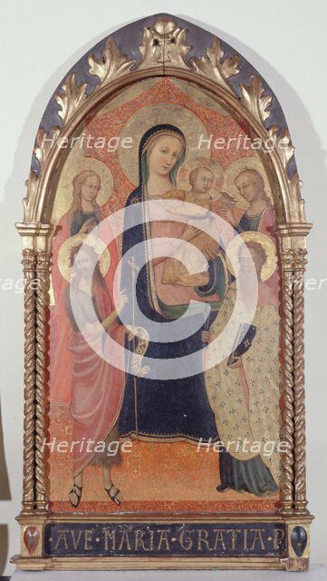 Madonna and Child with Saint John the Baptist, Saint Bartholomew, Saint..., between 1300 and 1400. Creator: Unknown.