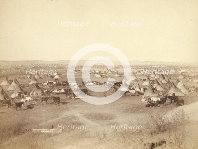 Hostile Indian camp, 1891. Creator: John C. H. Grabill.