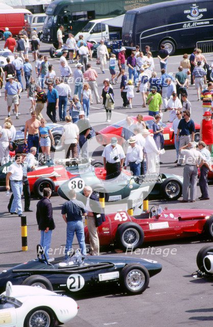 1996 Coys historic festival.Cars in the paddock. Artist: Unknown.