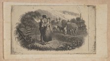 Banknote vignette with haymakers symbolizing rural industry, ca. 1824-37. Creator: Attributed to Asher Brown Durand.