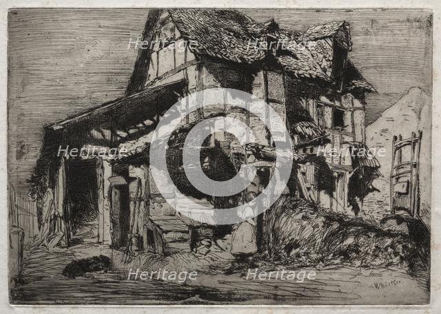 Twelve Etchings from Nature: The Unsafe Tenement, 1858. Creator: James McNeill Whistler (American, 1834-1903).