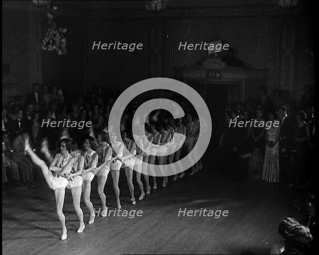 Cabaret Dancers dancing in a Line, 1930s. Creator: British Pathe Ltd.