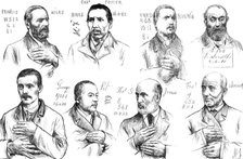 Sketches in Scotland-Yard: types of habitual criminals...photographed at the Convict Office, 1883. Creator: Unknown.
