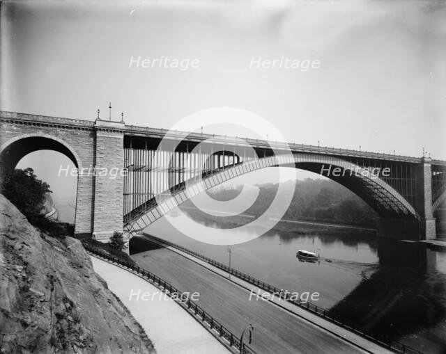 Washington Bridge from West End, New York, between 1900 and 1906. Creator: Unknown.