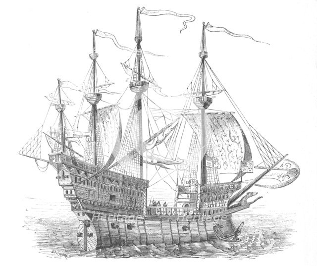 'Ship of Henry VIII', c1880. Artist: Unknown.