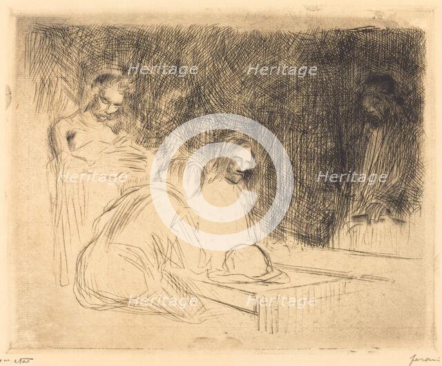 The Supper at Emmaus (third plate), 1910. Creator: Jean Louis Forain.