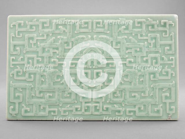 Tile with dragon design, about 1730. Creator: Unknown.