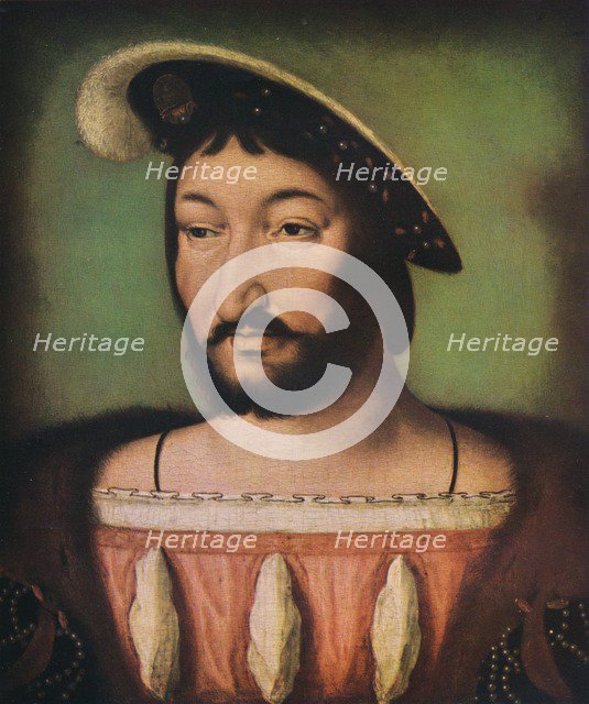'Portrait of Francois I of France', c16th century. Creator: Jean Clouet.