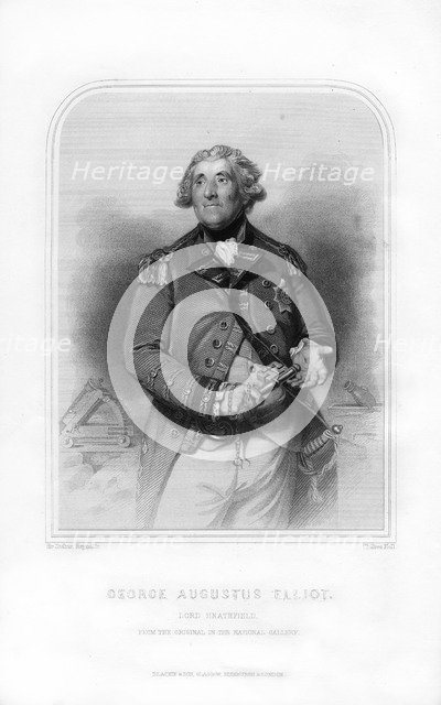 George Augustus Eliott, 1st Baron Heathfield, Scottish soldier and Governor of Gibraltar, (1870).Artist: Charles Holl