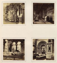[The Rochester Doorway; Vestibule, Garden Side of English Medieval Court; Byzantine Co..., ca. 1859. Creator: Attributed to Philip Henry Delamotte.