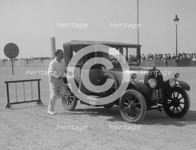Fiat coupe at the Boulogne Motor Week, France, 1928. Artist: Bill Brunell.
