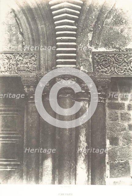 Jérusalem, Saint-Sépulcre, Détails de la porte, 1854. Creator: Auguste Salzmann.