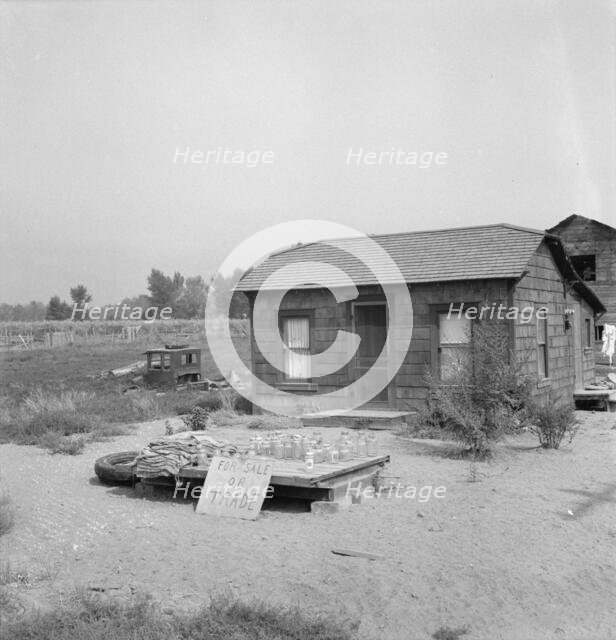 Home of better type in shacktown, south of fairgrounds, Yakima, Washington, 1939. Creator: Dorothea Lange.