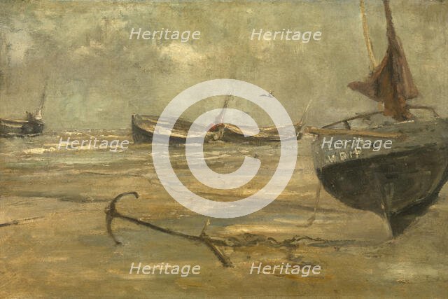 After the Catching of Fish, c1860-1890. Creator: Louis Artan.