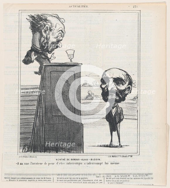 Rentré de Banquo-Glais-Bizoin, 1869. Creator: Honore Daumier.