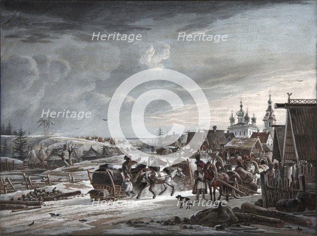 Winter', 1825. Creator: Orlowski (Orlovsky), Alexander Osipovich (1777-1832).