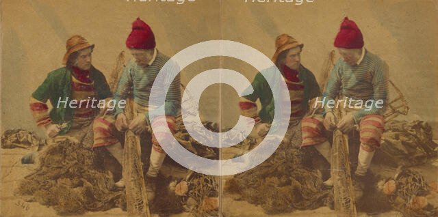 Dutch Fishermen, about 1868. Creator: London Stereoscopic & Photographic Co.