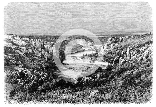 The Sherat river, Morocco, 1895.Artist: Barbant