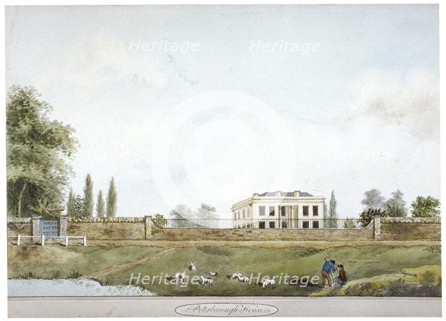 Peterborough House, Millbank, Westminster, London, c1805. Artist: Anon