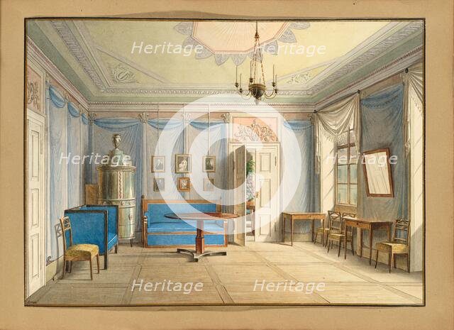 Salon in the manor house of Teplitz Castle, 1832. Creator: Croll; Carl Robert (1800-1863).