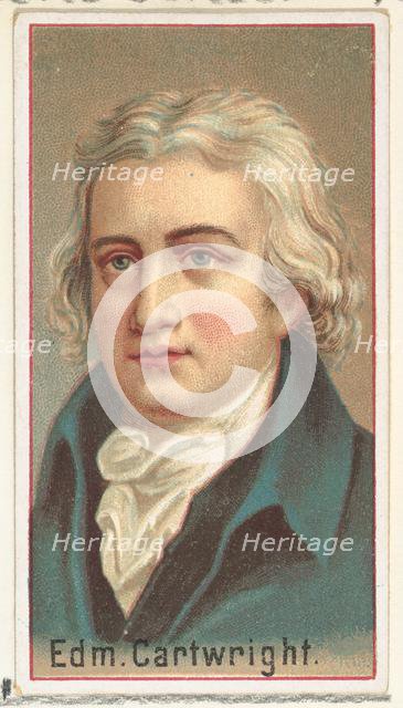 Edmund Cartwright, printer's sample for the World's Inventors souvenir album (A25) for All..., 1888. Creator: Allen & Ginter.