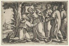 Christ Healing the Leper, from The Story of Christ, 1534-35. Creator: Georg Pencz.