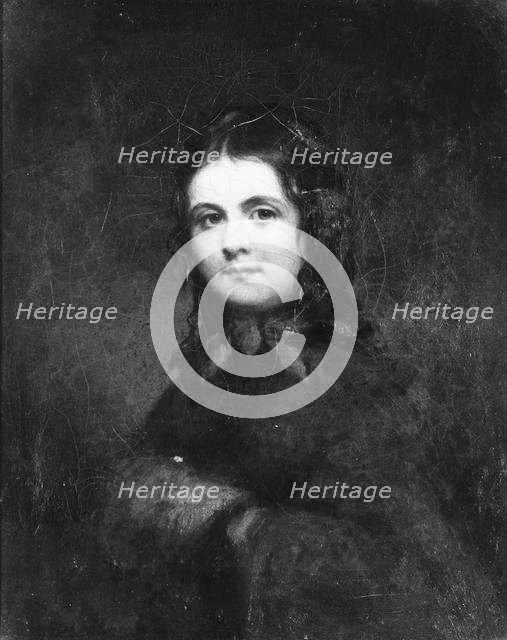 Woman with a Muff, ca. 1850. Creator: Unknown.