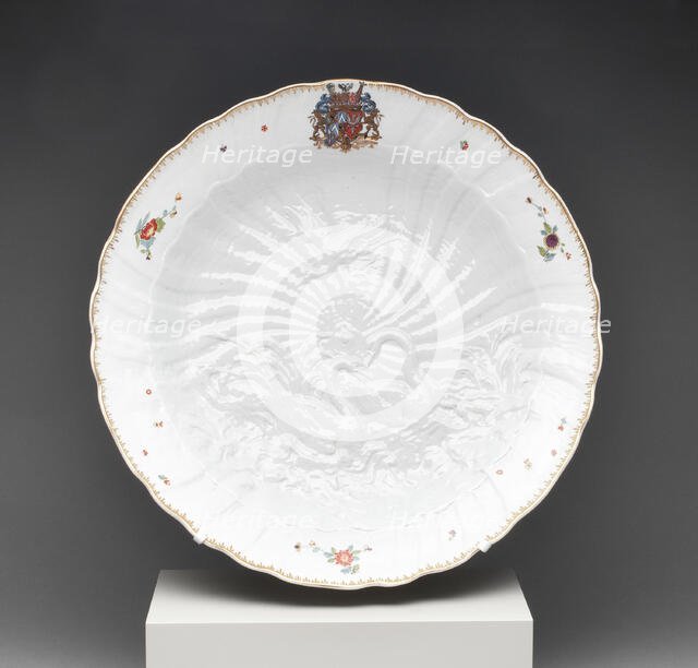 Dish from the Swan Service, Meissen, 1738. Creator: Meissen Porcelain.