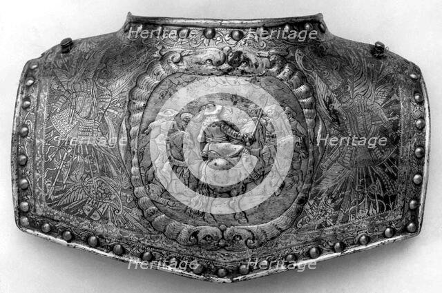Back Plate of a Gorget, Dutch, ca. 1650-60. Creator: Unknown.