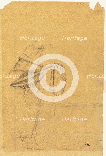 Drapery Study, second half 1800s. Creator: Pierre Puvis de Chavannes (French, 1824-1898).