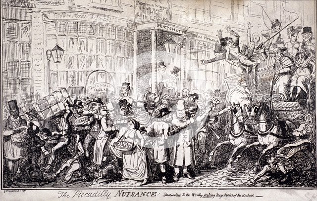'The Picadilly nuisance', London, 1818. Artist: Anon