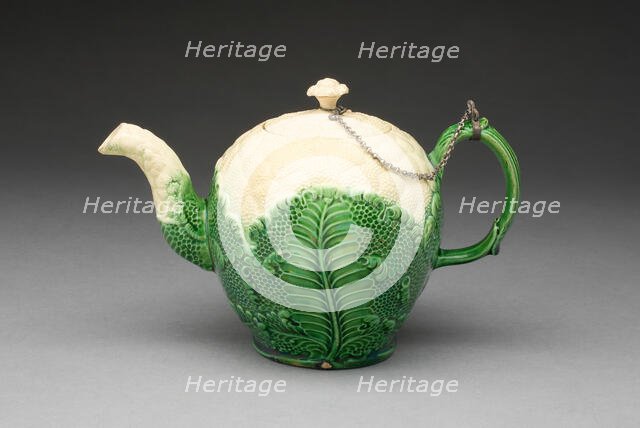 Teapot, Staffordshire, 1765/80. Creator: Staffordshire Potteries.