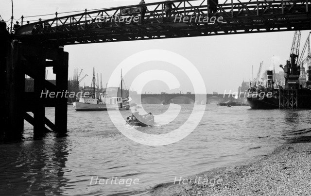 The Pool of London from Tower Beach, London, c1945-c1965. Artist: SW Rawlings
