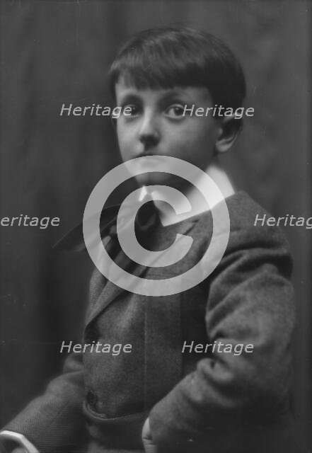 Meloney, Master, portrait photograph, 1912 or 1913. Creator: Arnold Genthe.