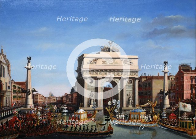 The Entry of Napoleon into Venice on the 29th of November 1807. Artist: Borsato, Giuseppe (1771-1849)