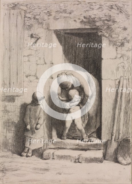 Maternal Solicitude. Artist: Millet, Jean-François (1814-1875)