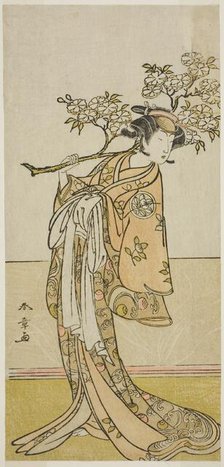 The Actor Ichimura Uzaemon IX in an Unidentified Role, Japan, c. 1775. Creator: Shunsho.