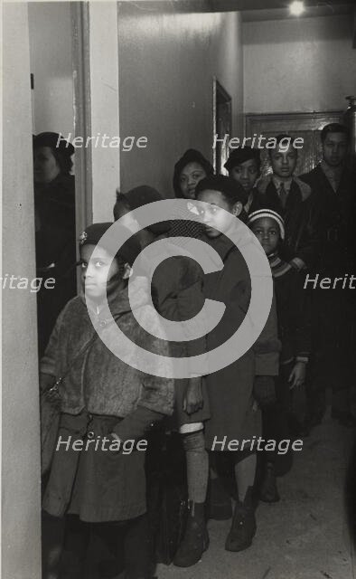 Waiting to register for music classes under the Federal Music Project, 1935 - 1943. Creator: Watkins.