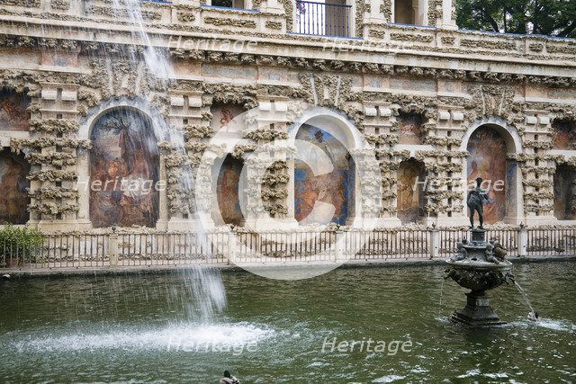 Fountain, the Alcazar, Seville, Andalusia, Spain, 2007. Artist: Samuel Magal