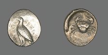 Tetradrachm (Coin) Depicting an Eagle, 472-413 BCE. Creator: Unknown.
