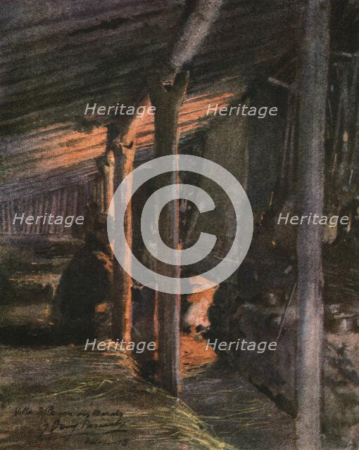 'Trois aquarelles du front; Villa Folle Eau-des Marais. En face de Bezanges..., 1916. Creator: Douy Pascault.