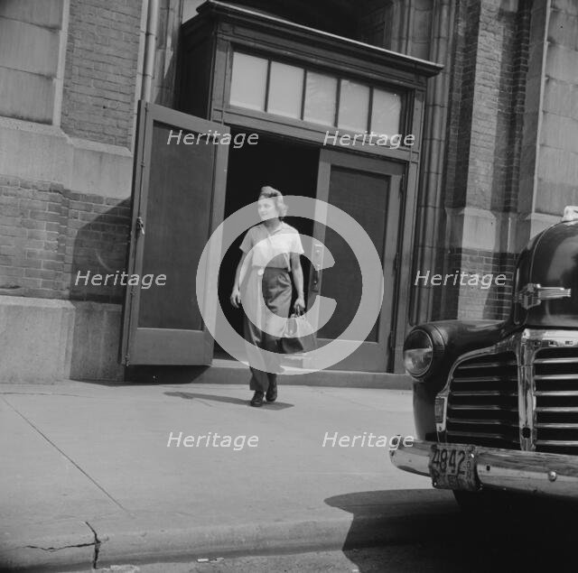 Possibly: Women employed at Landers, Frary and Clark plant, New Britain, Connecticut, 1943. Creator: Gordon Parks.