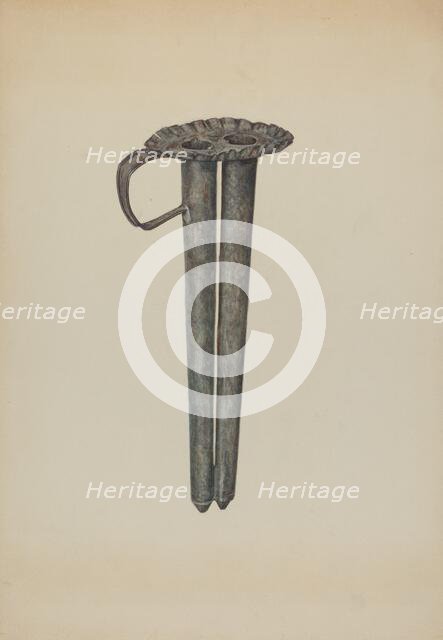 Candle Mold, c. 1938. Creator: Ada Borre.