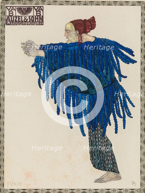 Dance of a Fury. Costume design for the opera Orfeo ed Euridice by Ch. Gluck. Creator: Rothaug, Alexander (1870-1946).