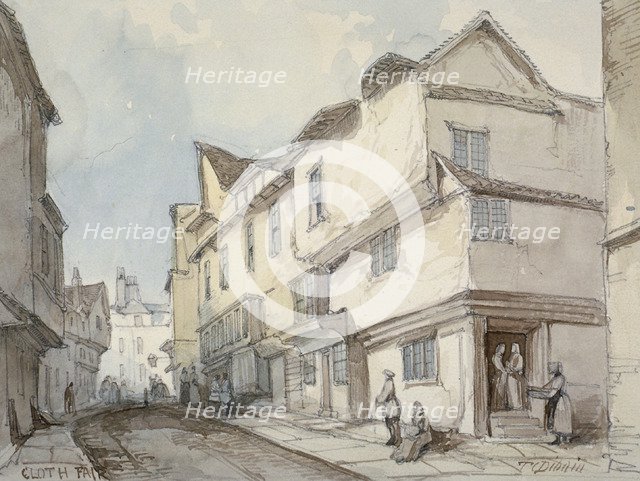 Cloth Fair, Smithfield, City of London, 1850. Artist: Thomas Colman Dibdin