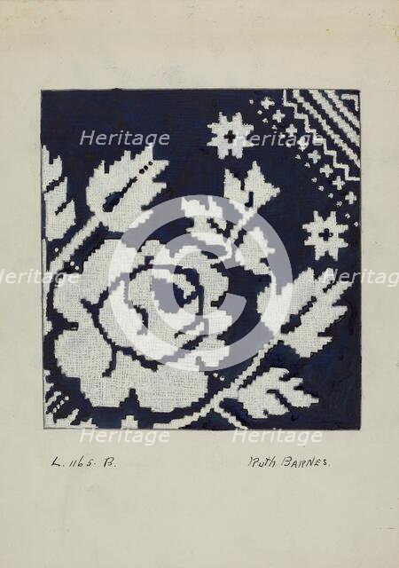 Coverlet, c. 1936. Creator: Ruth M. Barnes.
